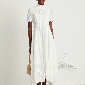 Miss Rosier Patricia White Maxi Dress